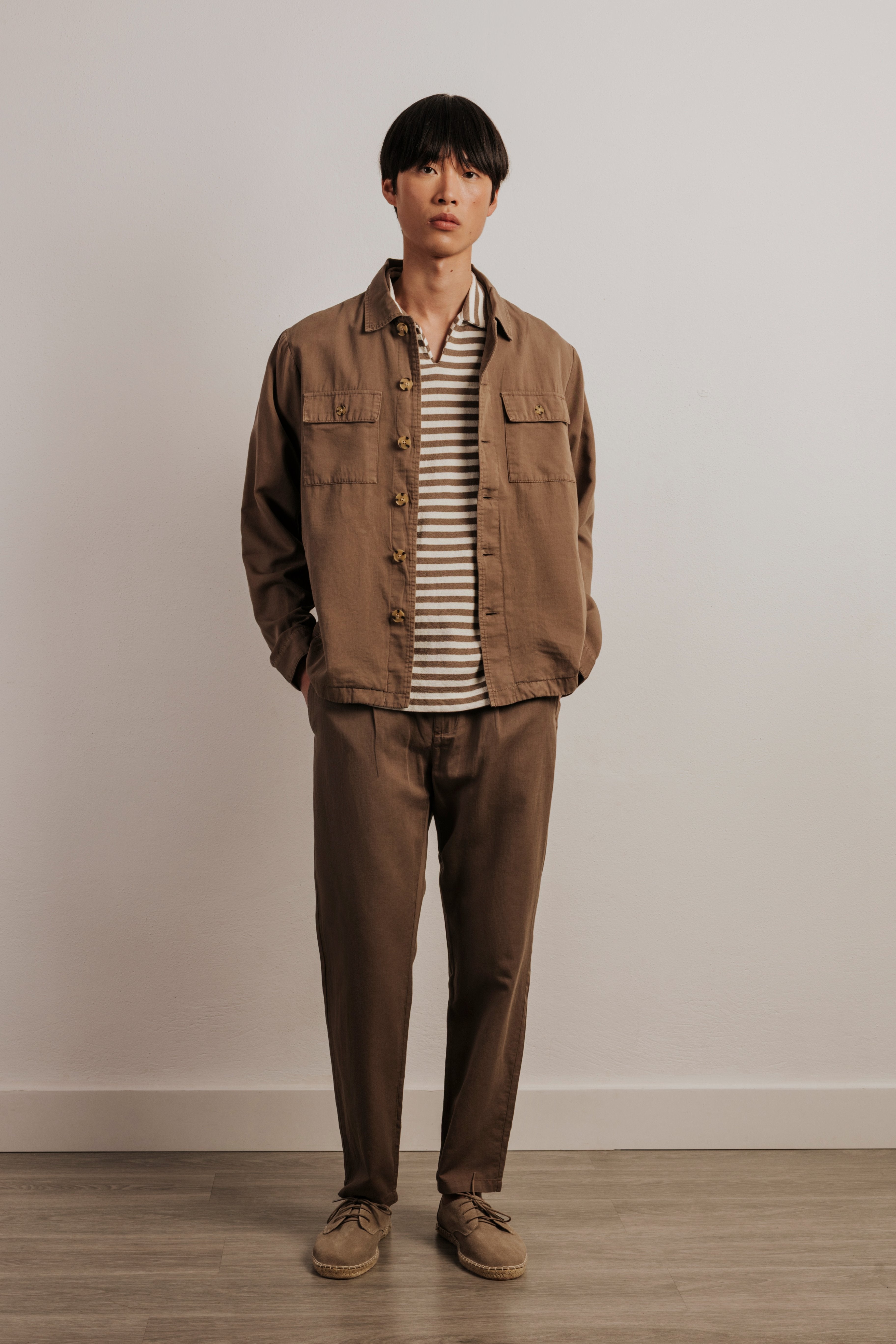 Chino pants, linen/cotton