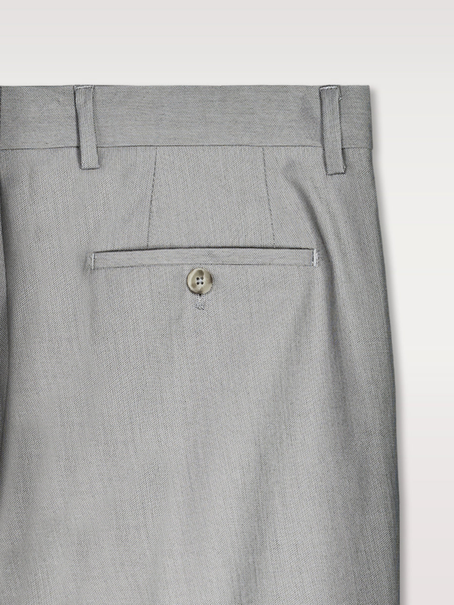Pantalón traje slim fit falso liso