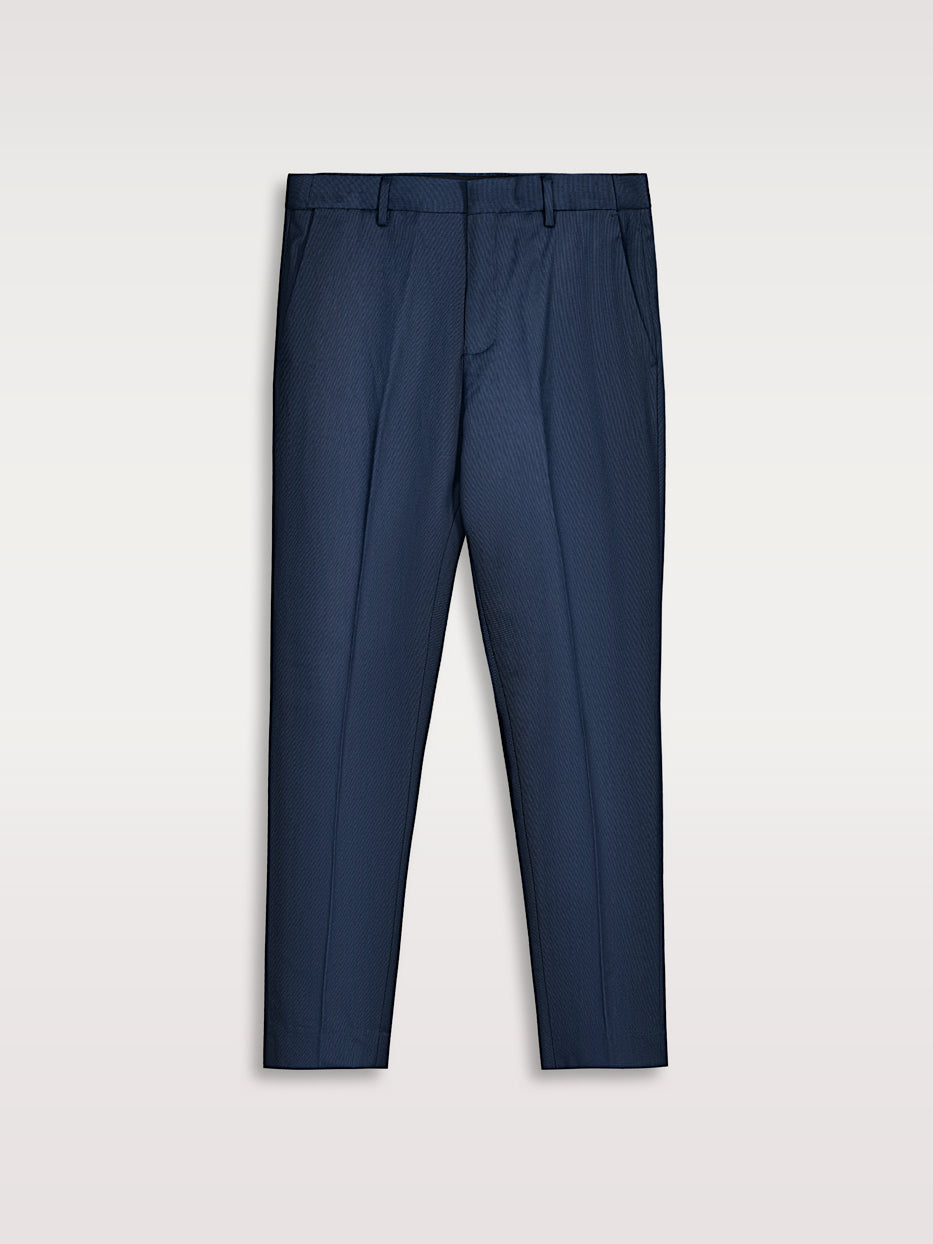 Pantalón traje slim fit falso liso