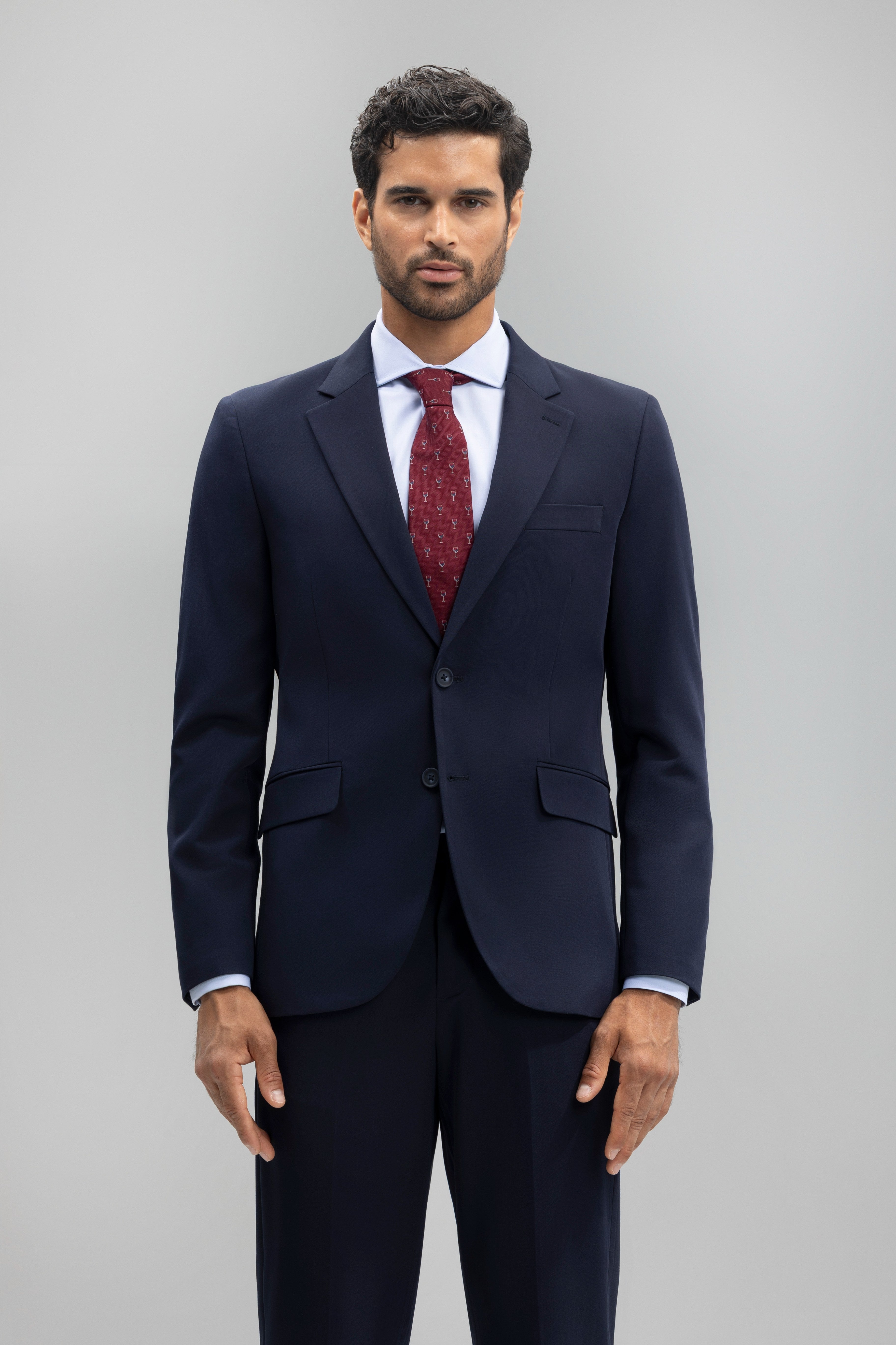 Americana traje slim fit liso