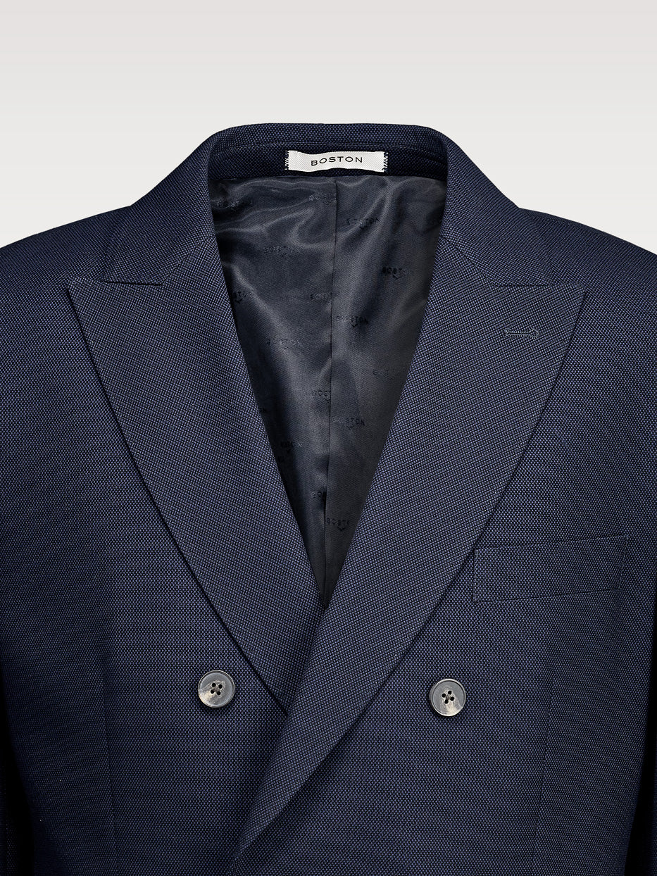 Americana cruzada traje slim falso liso