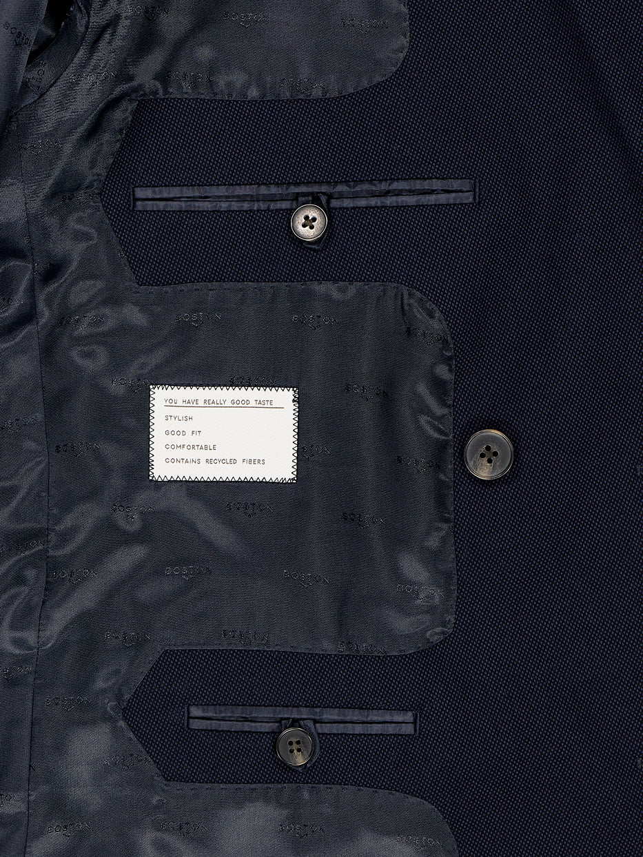 Americana cruzada traje slim falso liso