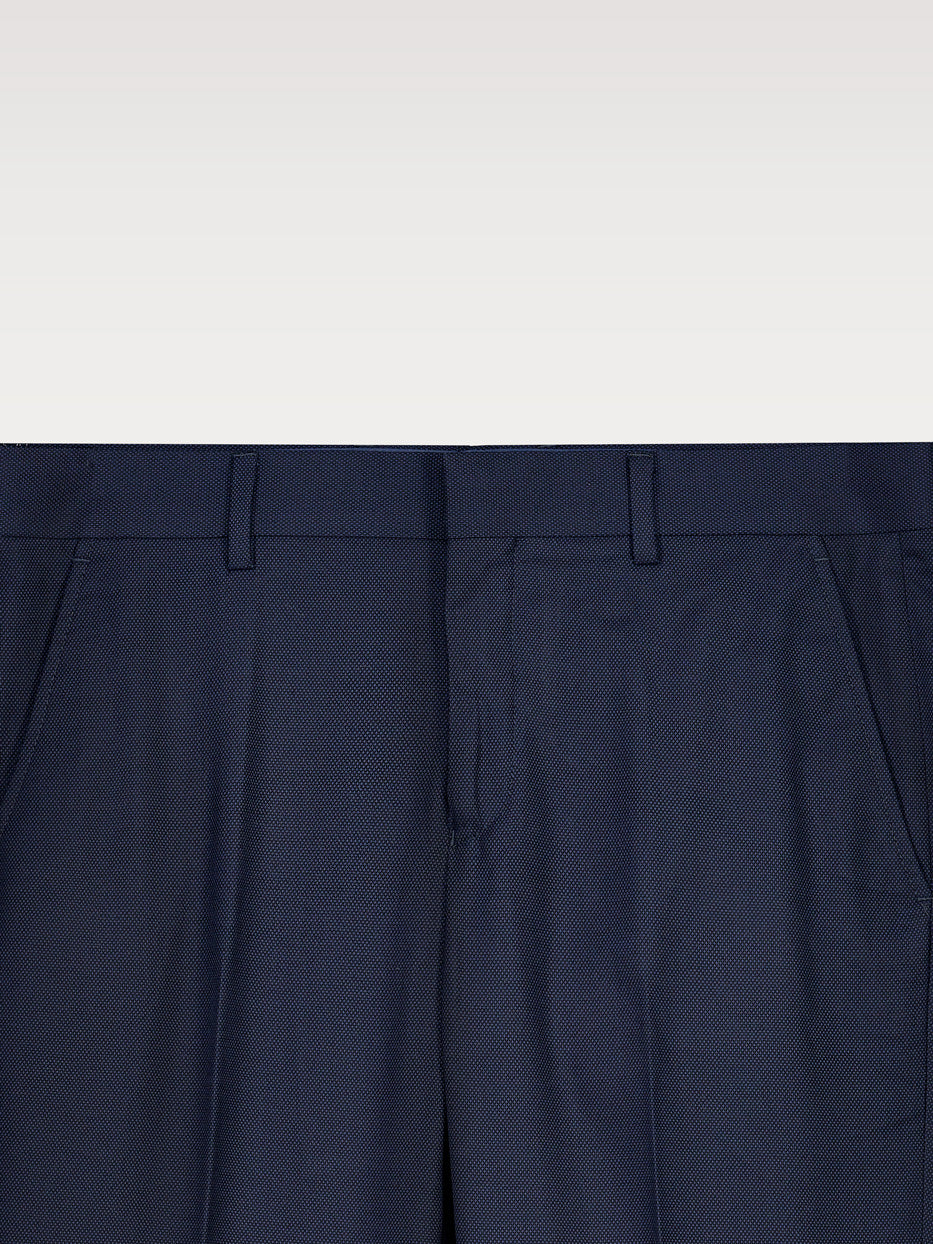 Pantalón traje slim fit falso liso