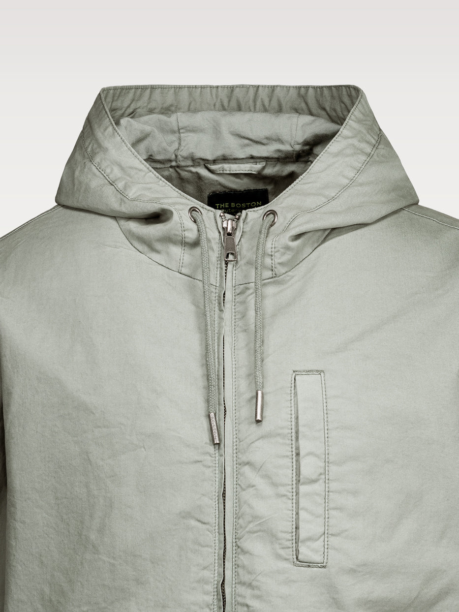Worker jacket with hood