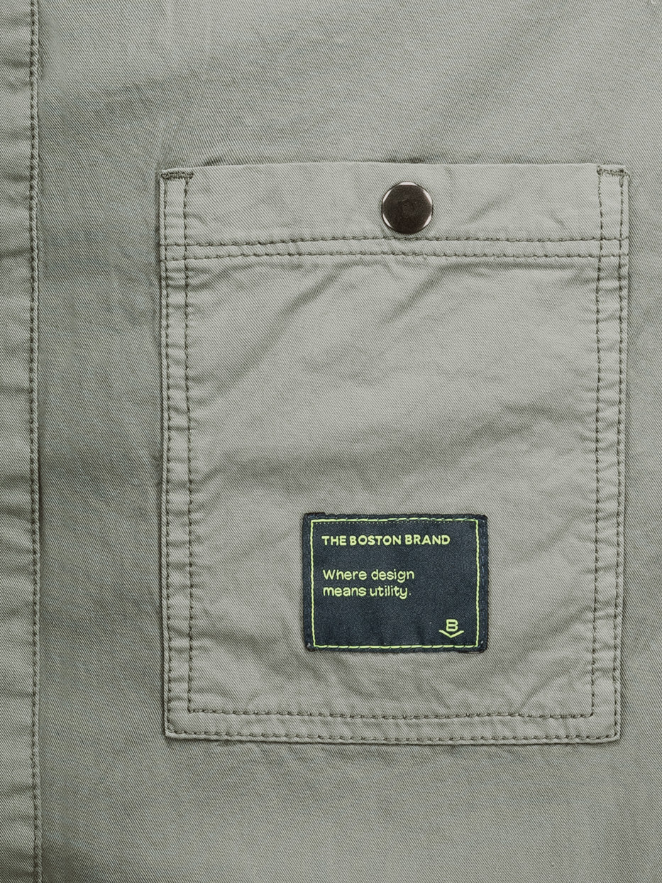Worker jacket with hood