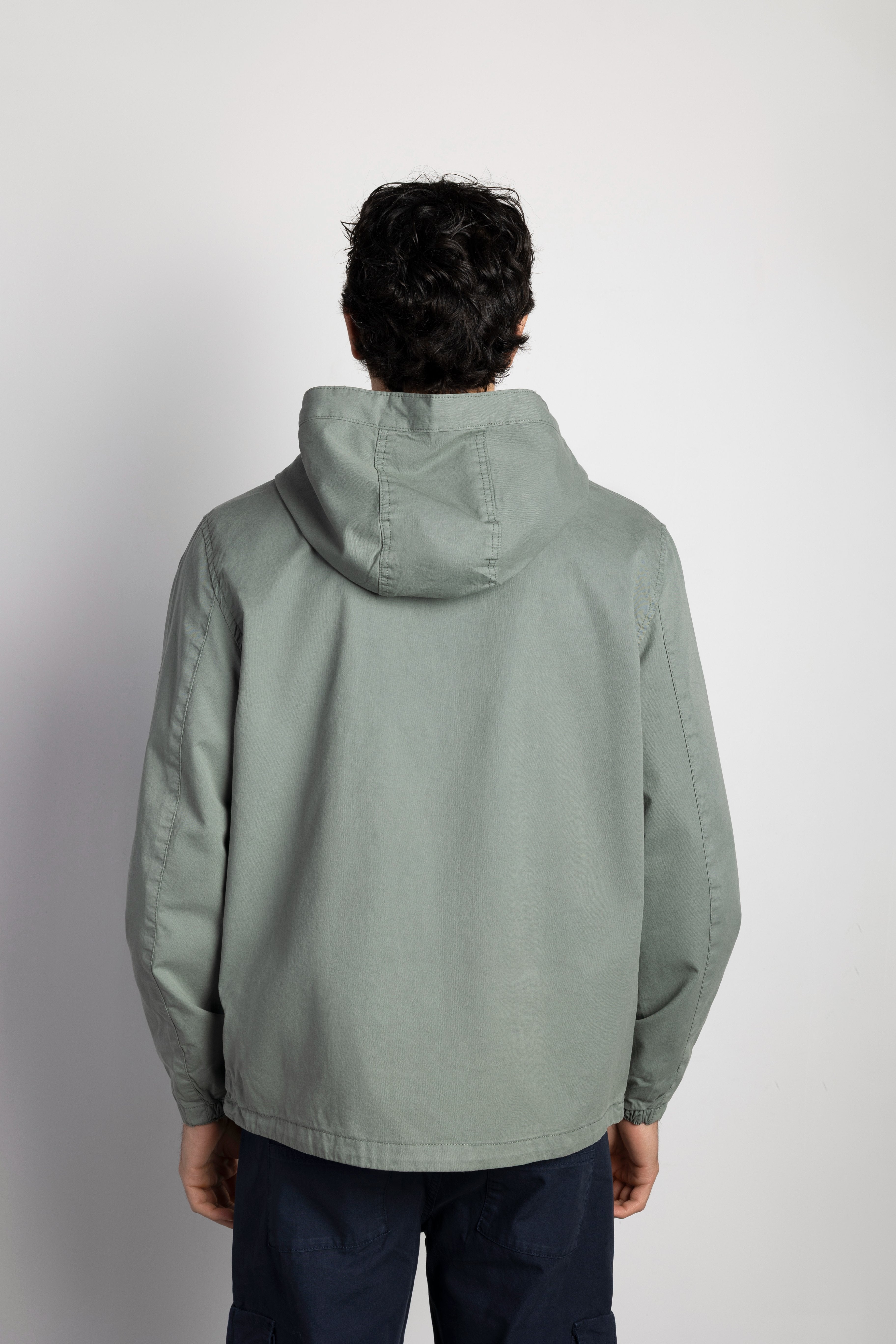 Worker jacket with hood