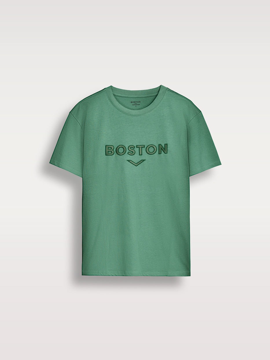 Camiseta confort logo bordado