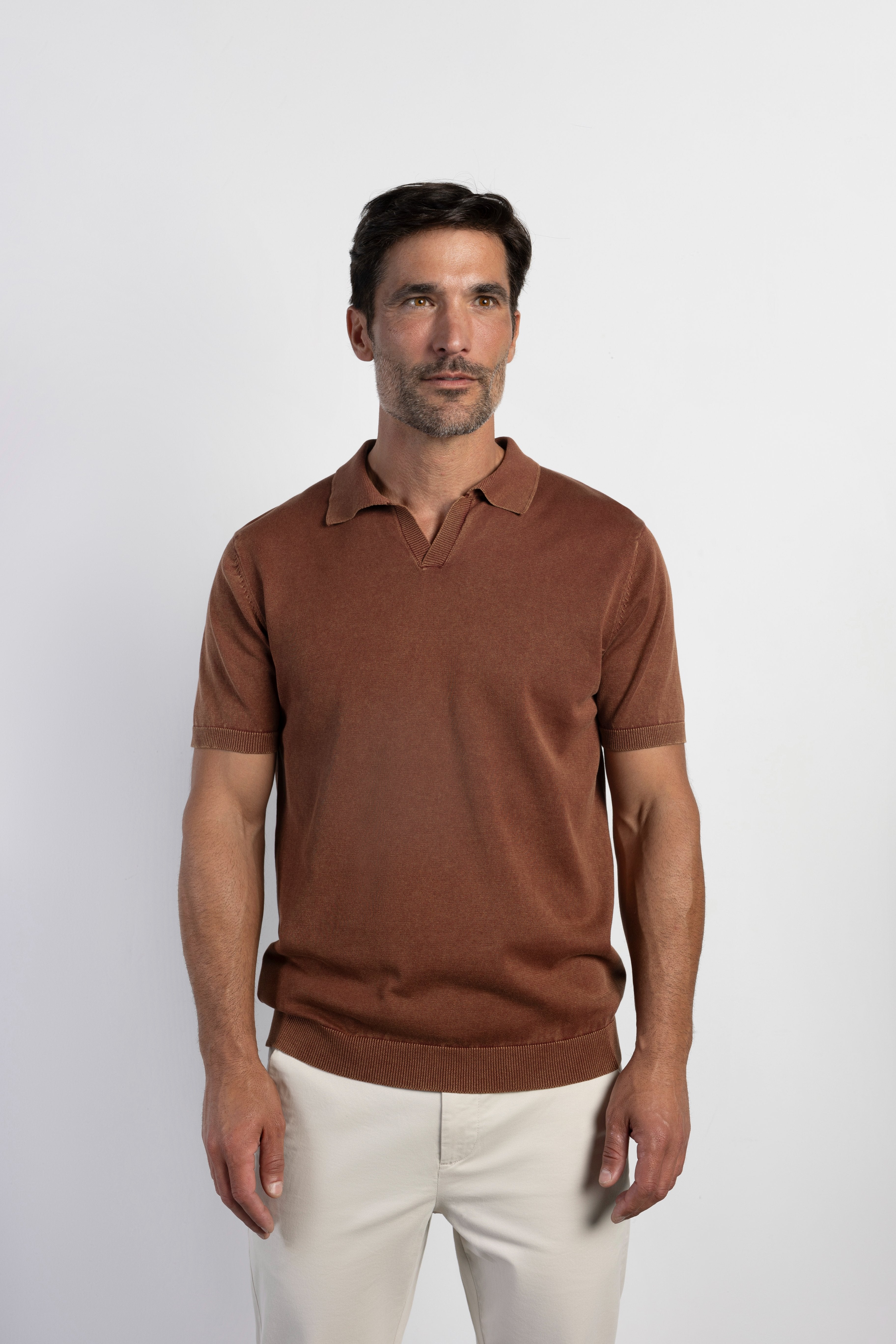Polo manga corta tricot