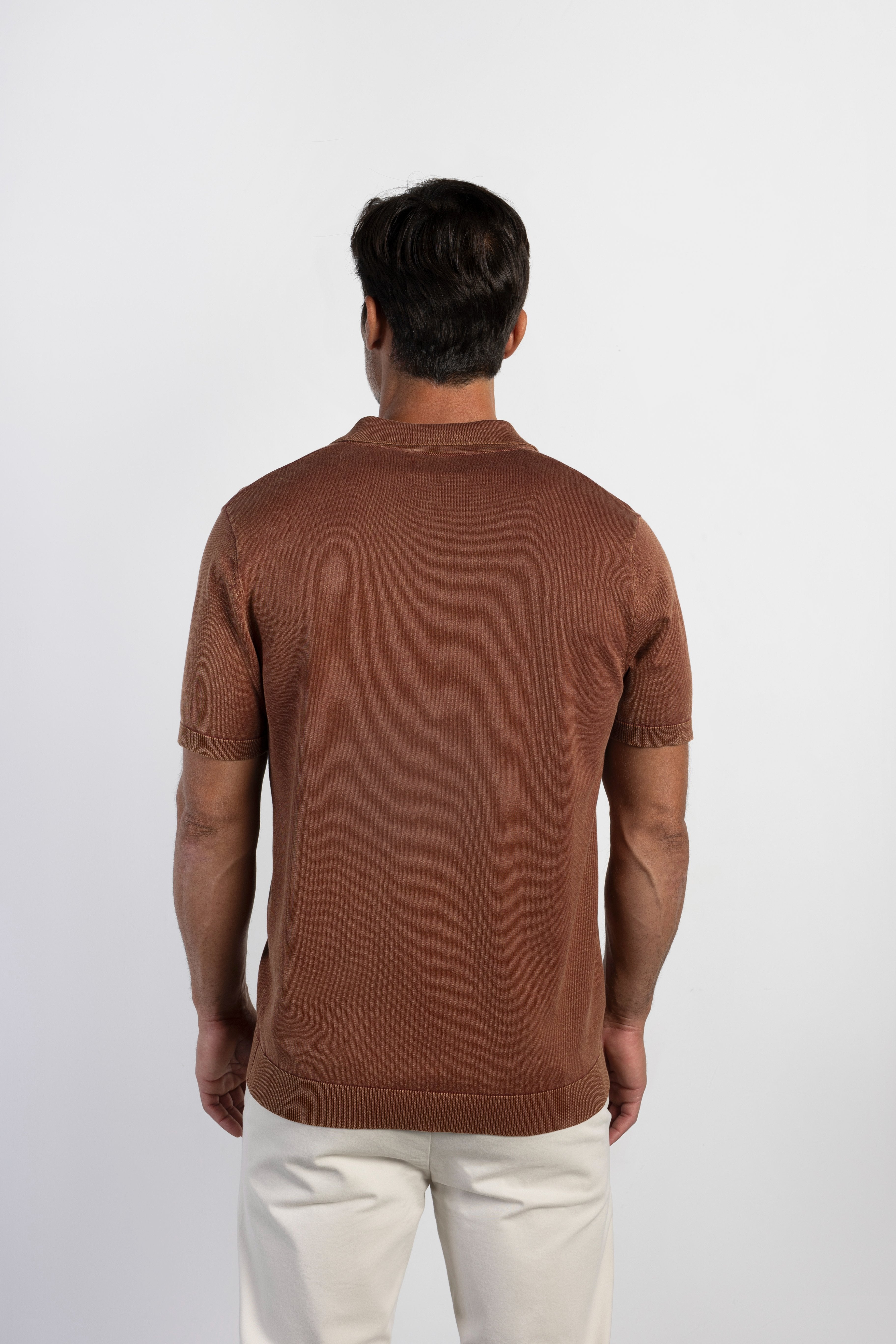 Polo manga corta tricot