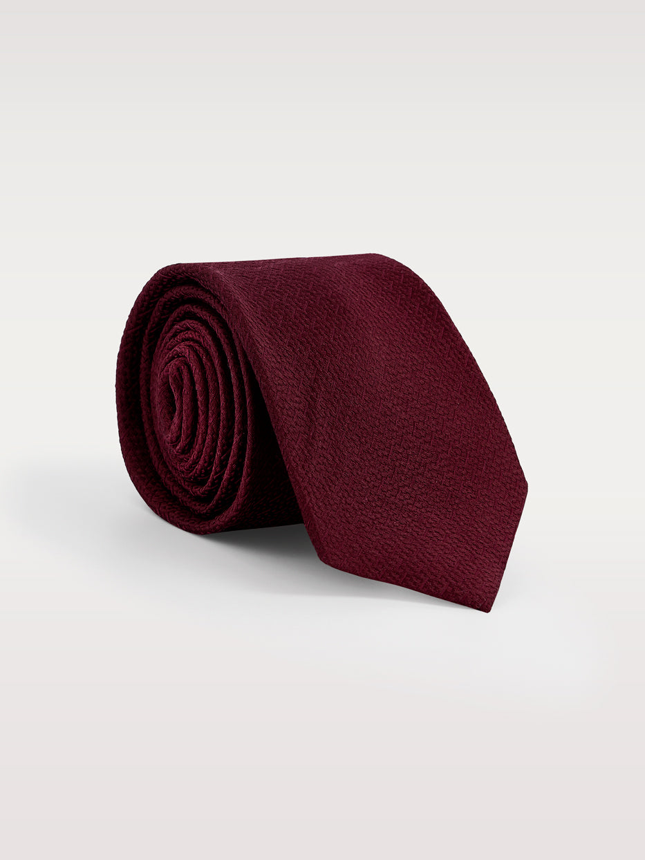 Corbata lisa con lana