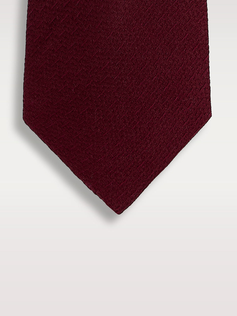 Corbata lisa con lana