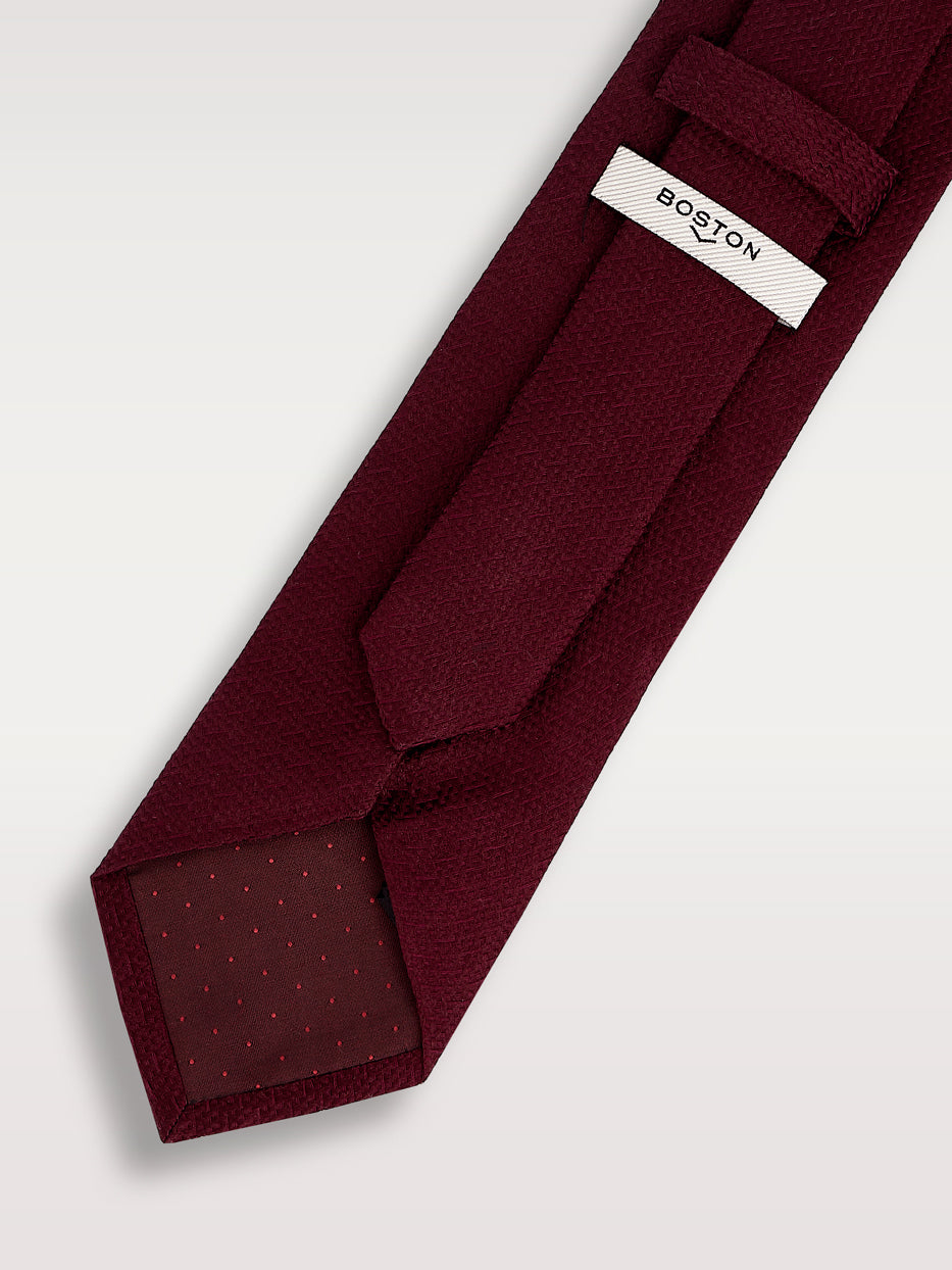 Corbata lisa con lana