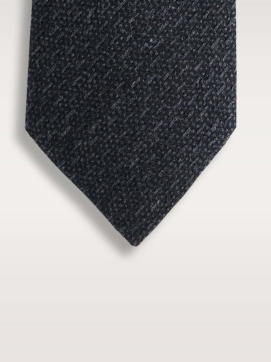 Corbata lisa con lana