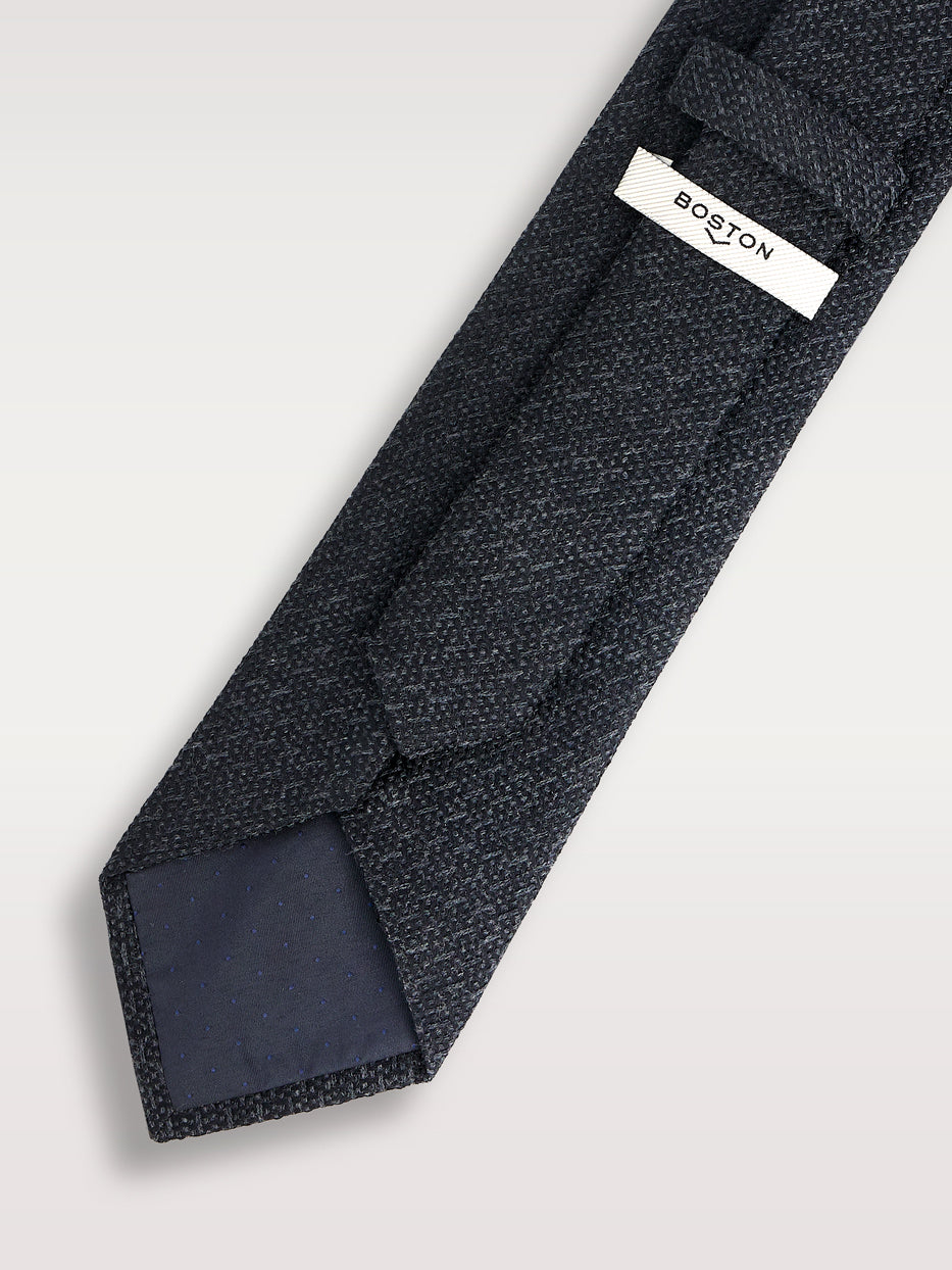 Corbata lisa con lana