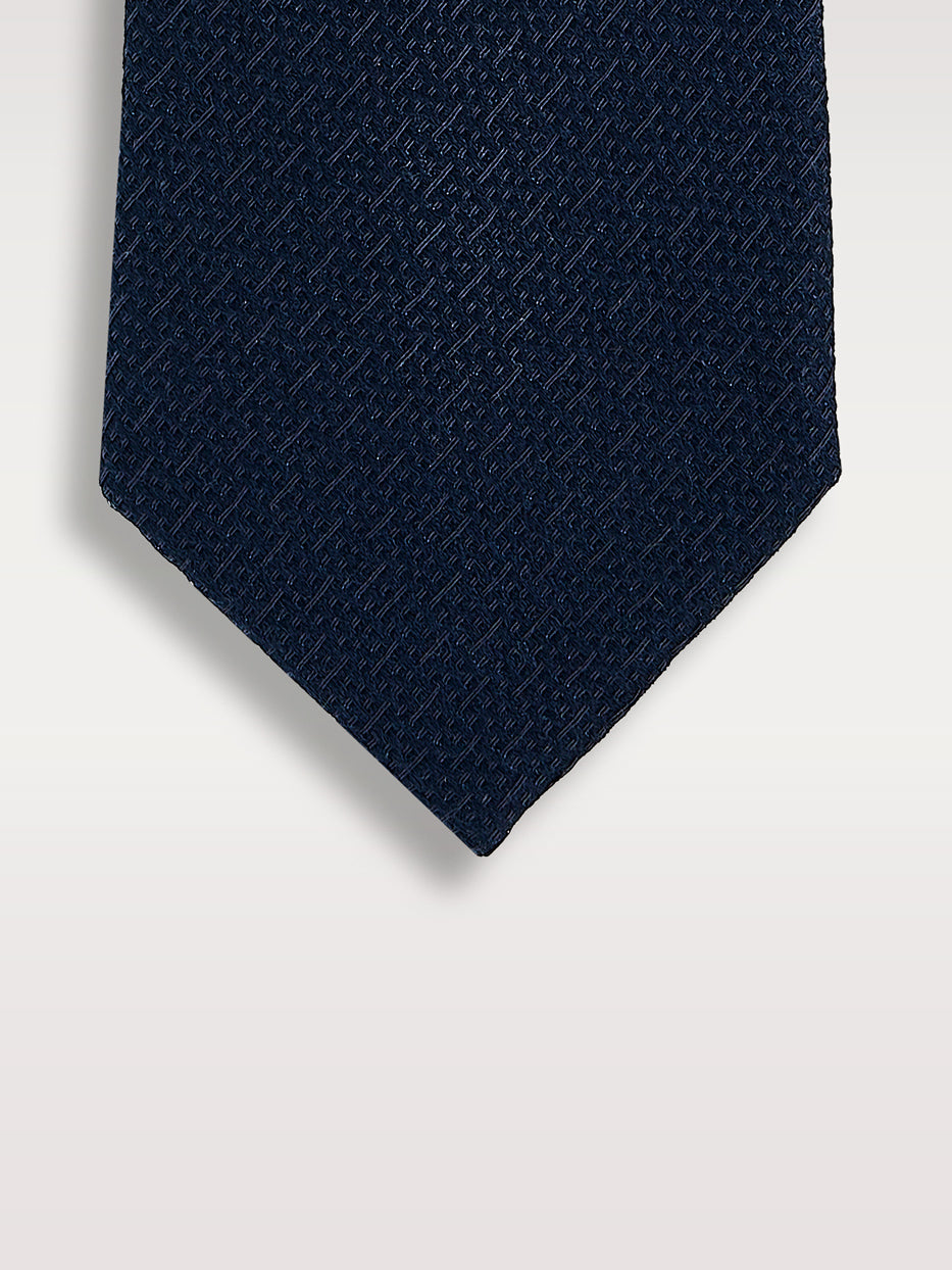 Corbata lisa con lana
