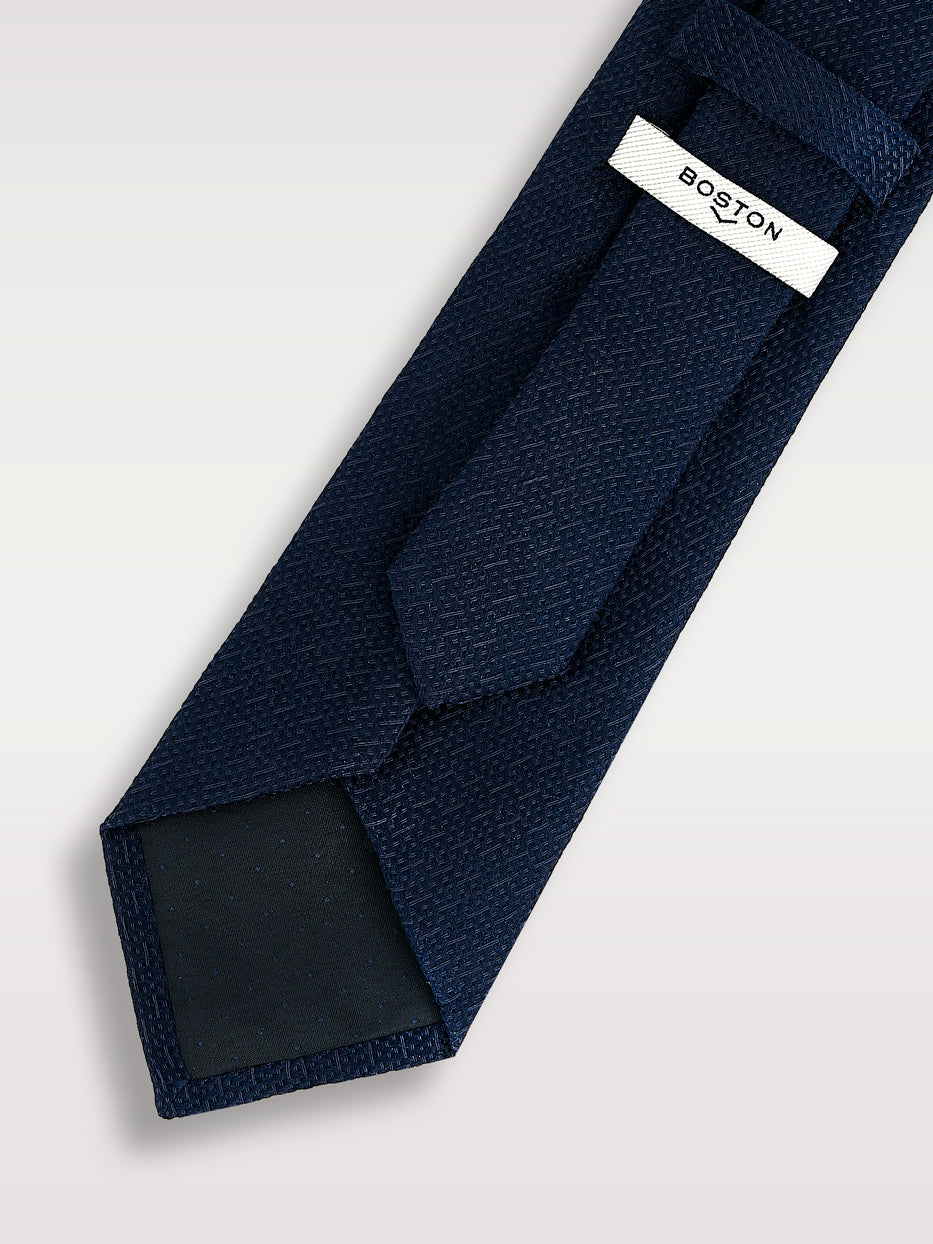 Corbata lisa con lana