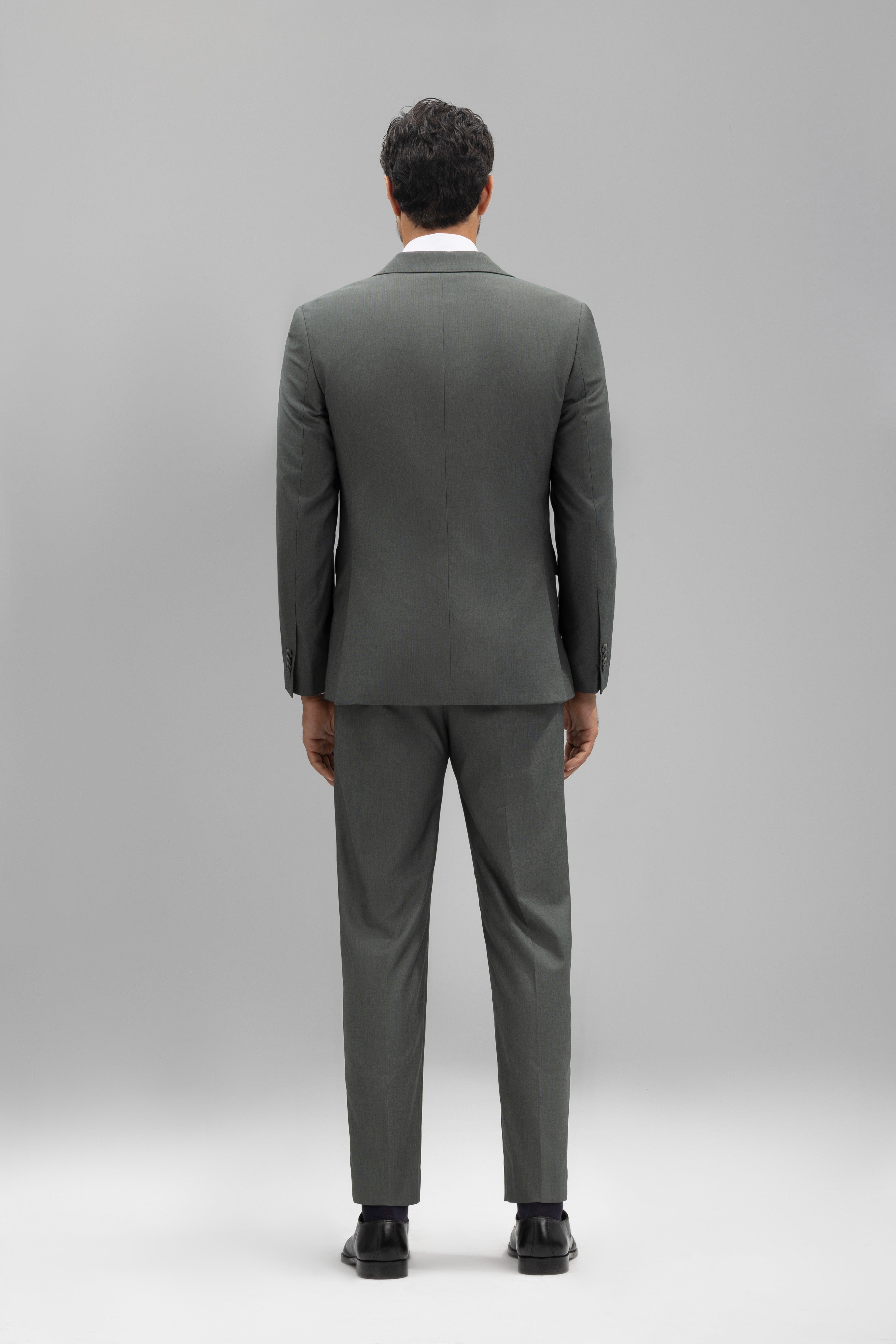 Pantalón traje slim fit estructura