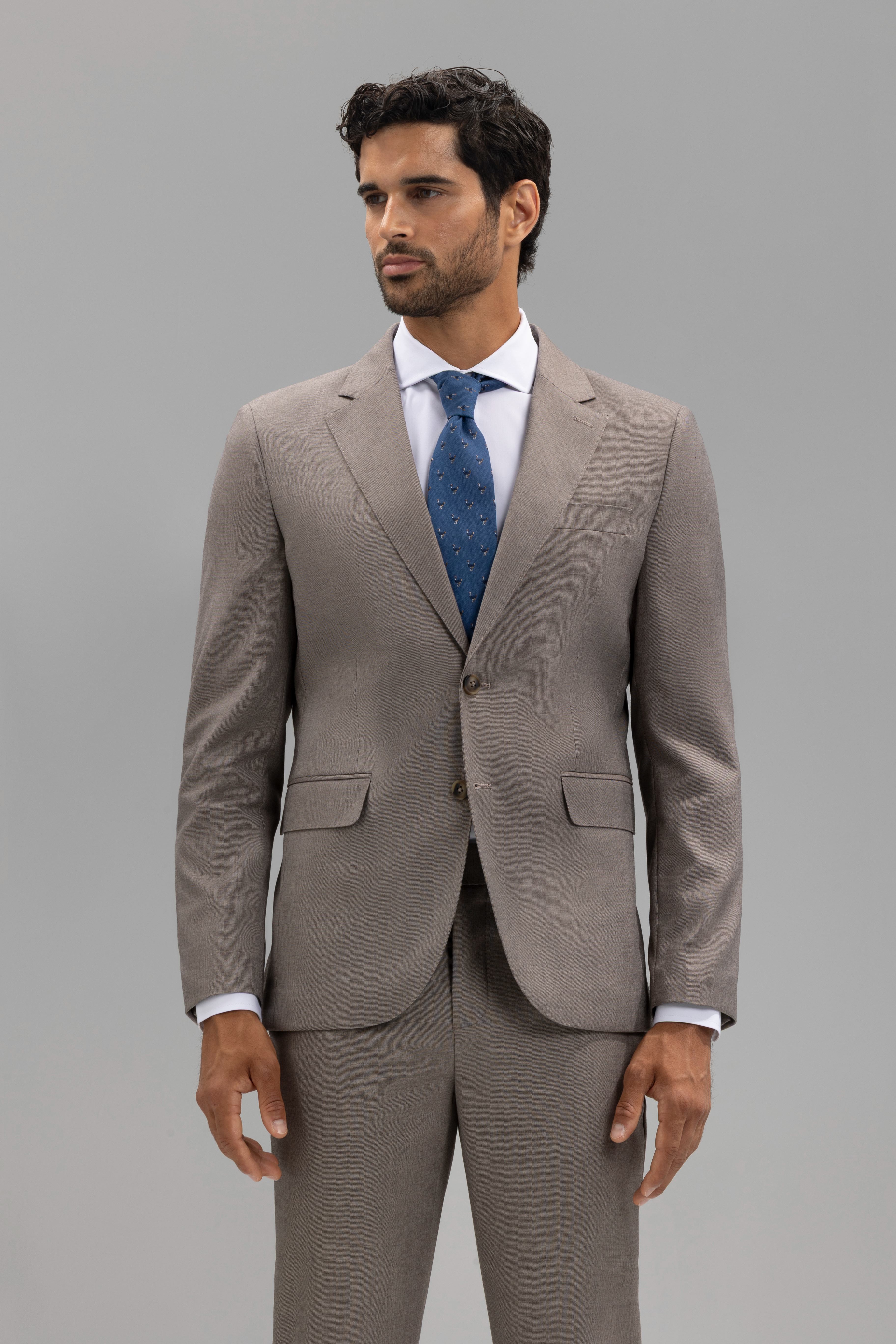 Americana traje alim fit falso liso