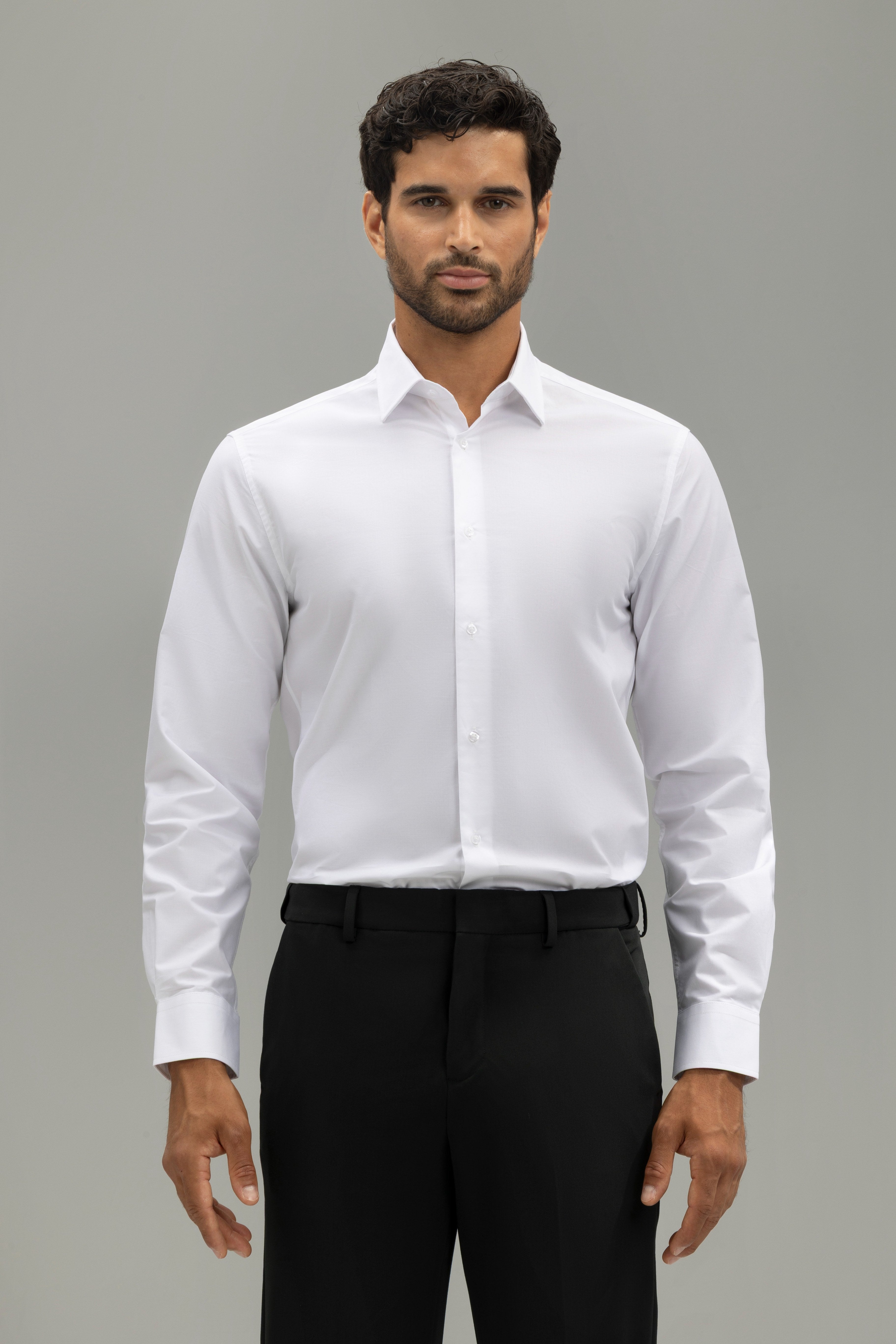 Camisa vestir slim fit estructura