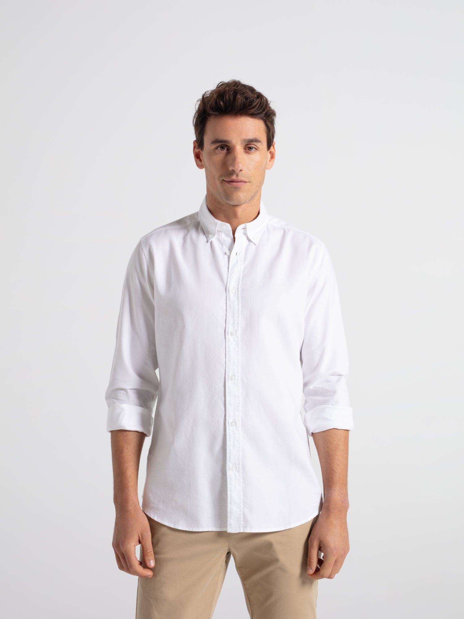 Slim-fit cotton oxford shirt