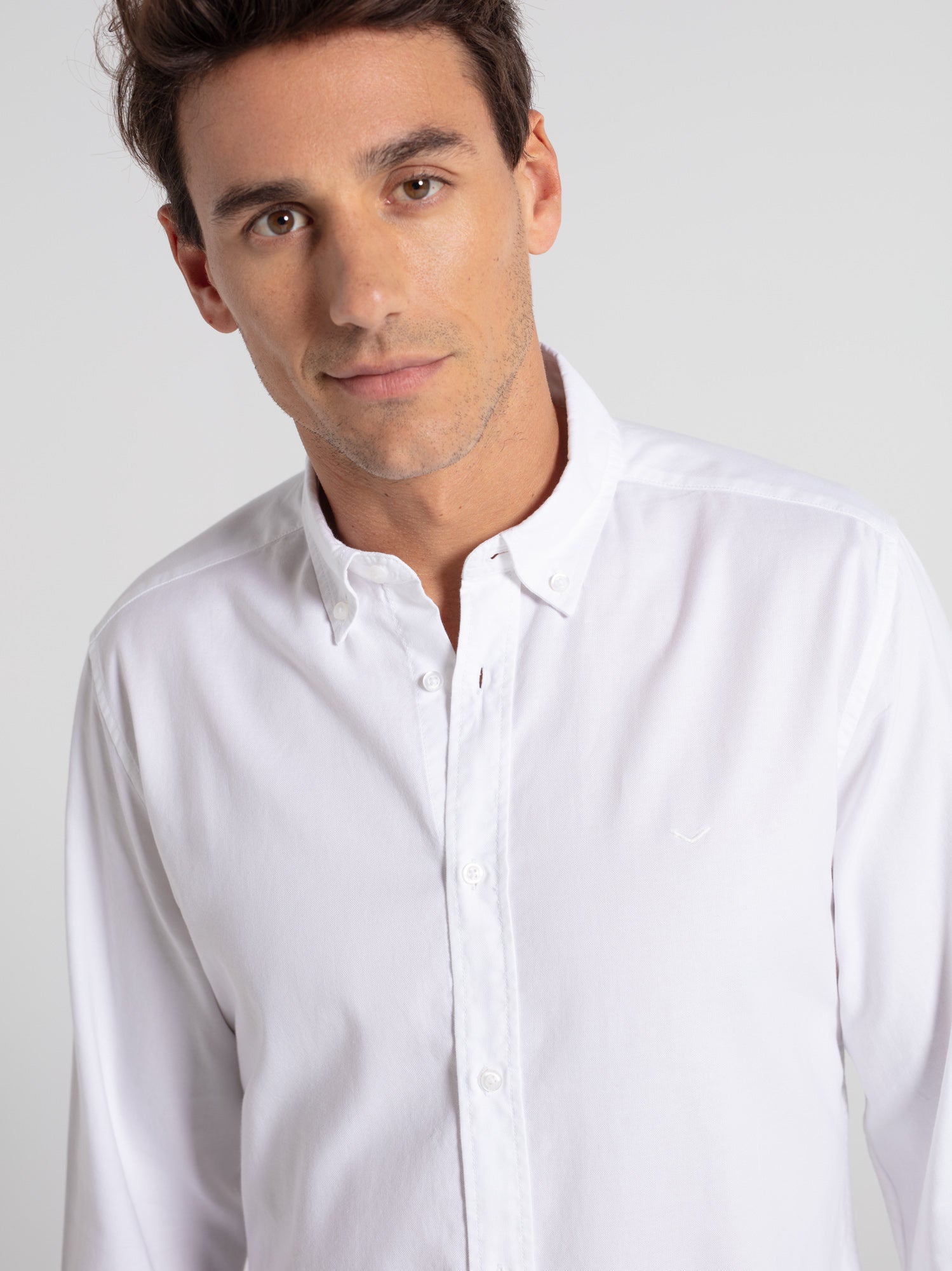 Slim-fit cotton oxford shirt