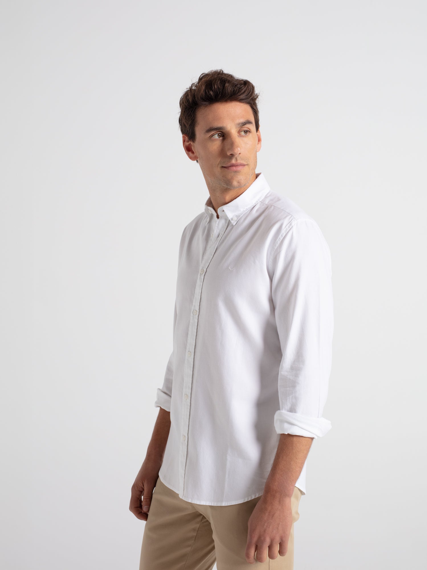 Slim-fit cotton oxford shirt
