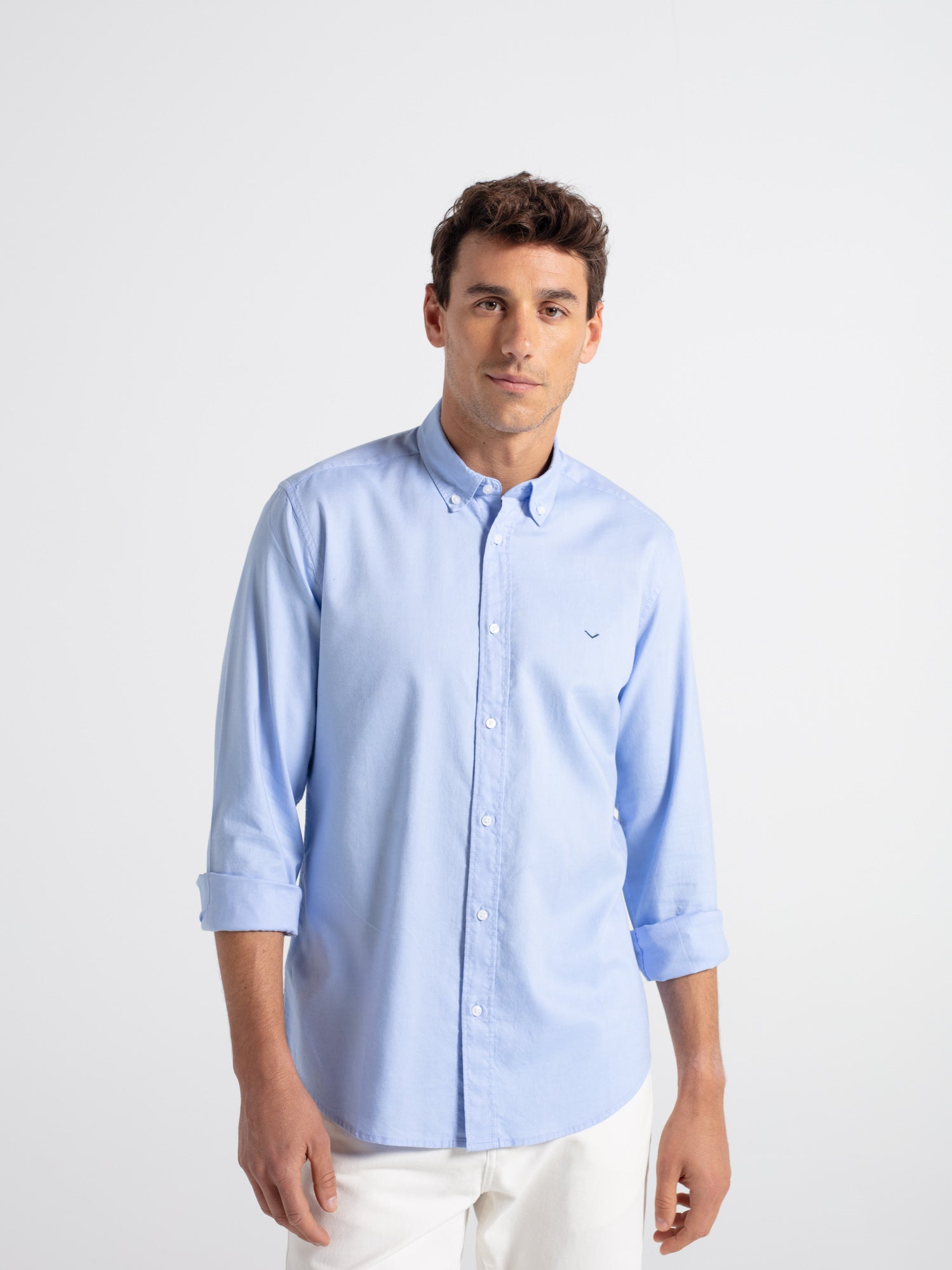 Slim-fit cotton oxford shirt