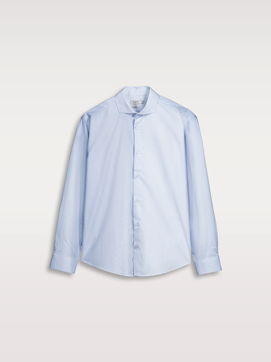Bamboo striped stretch shirt