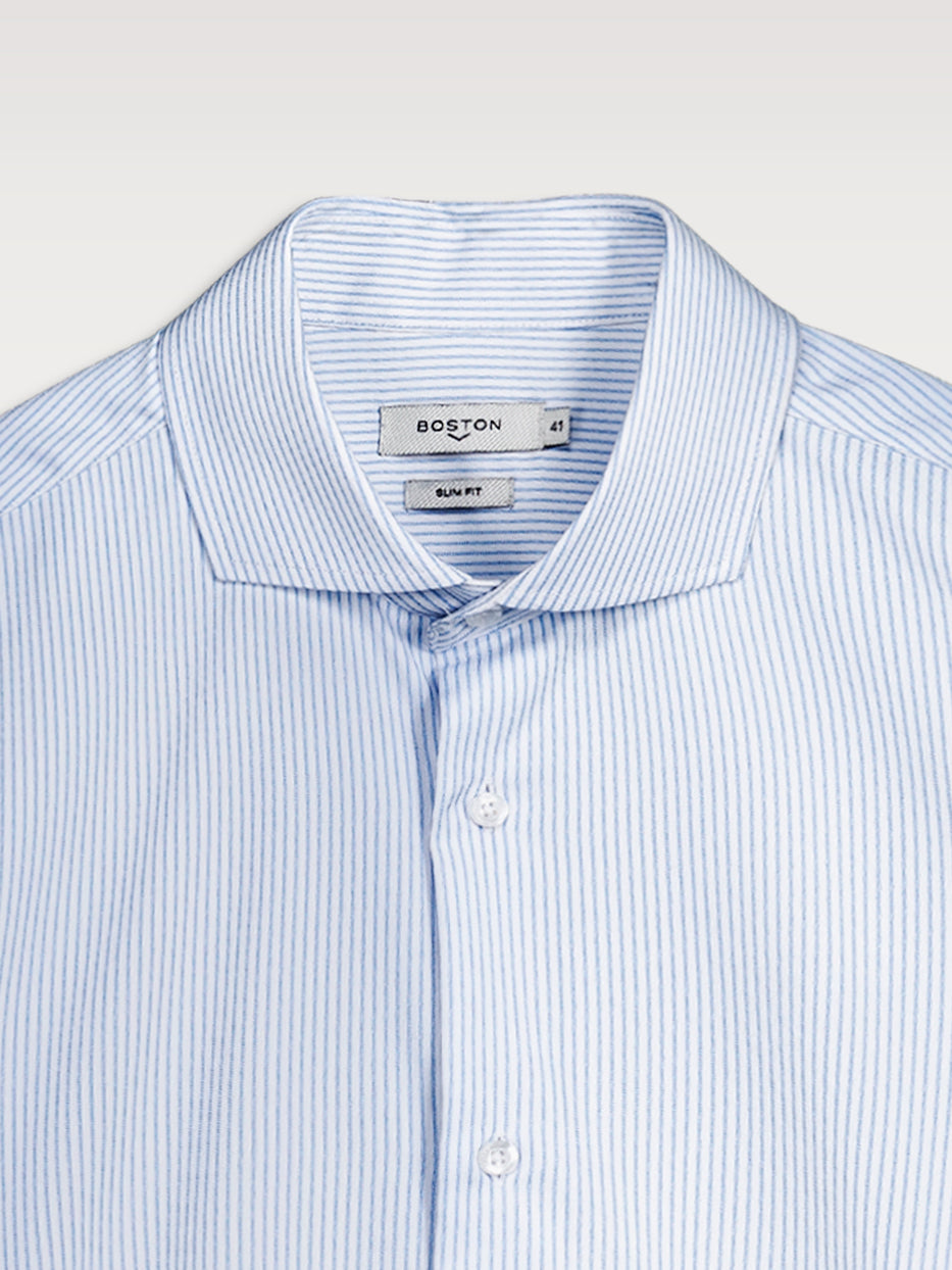 Bamboo striped stretch shirt
