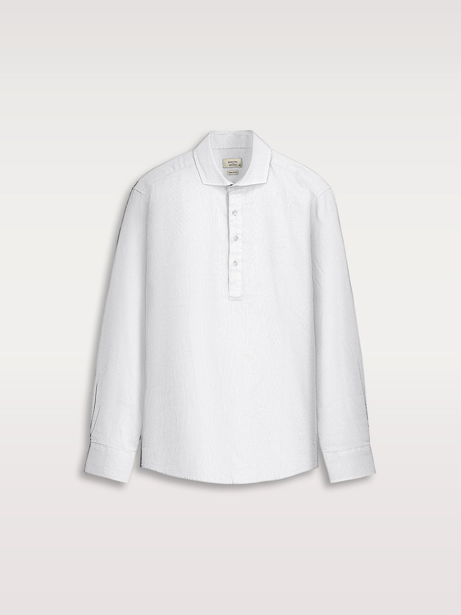linen polo shirt