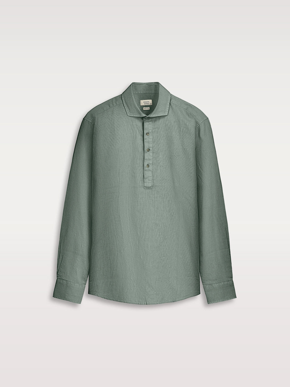 linen polo shirt