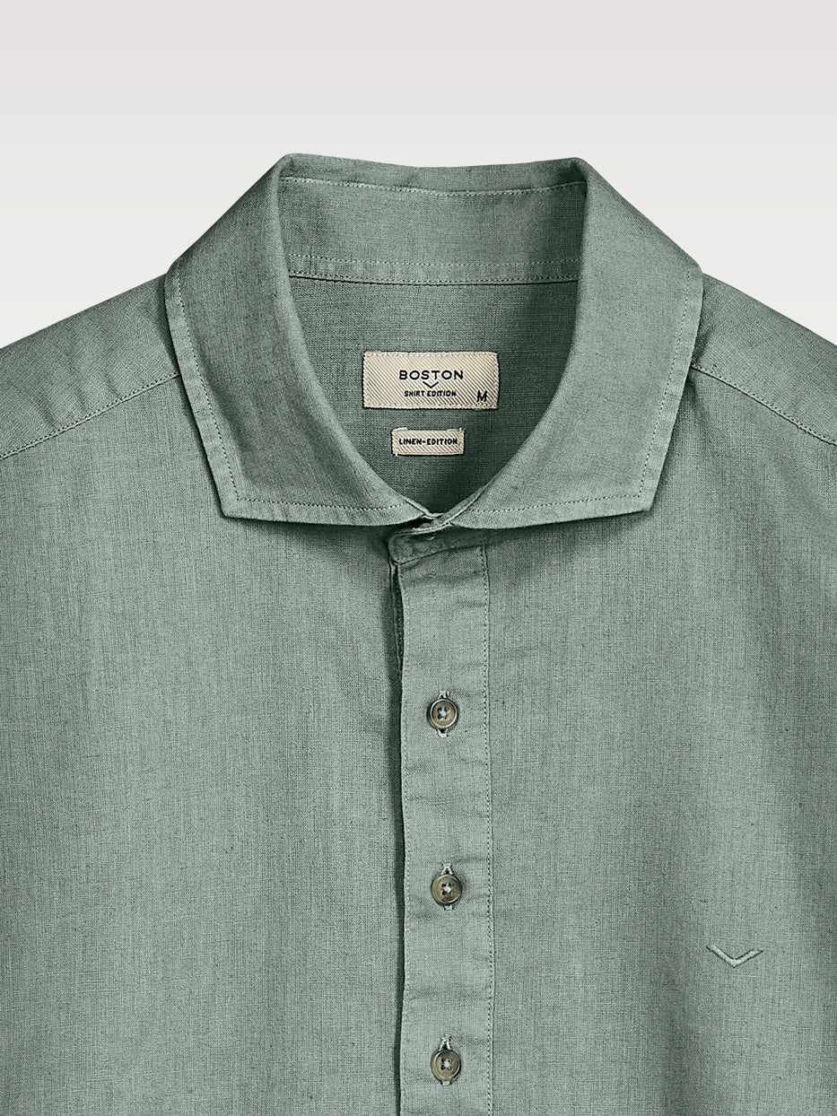 linen polo shirt