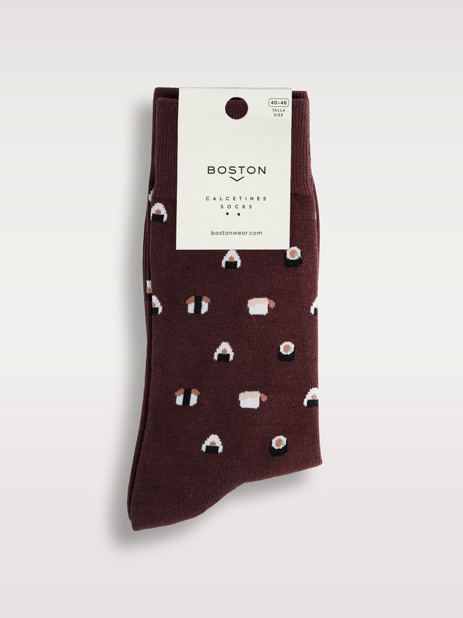 Calcetines estampados sushi