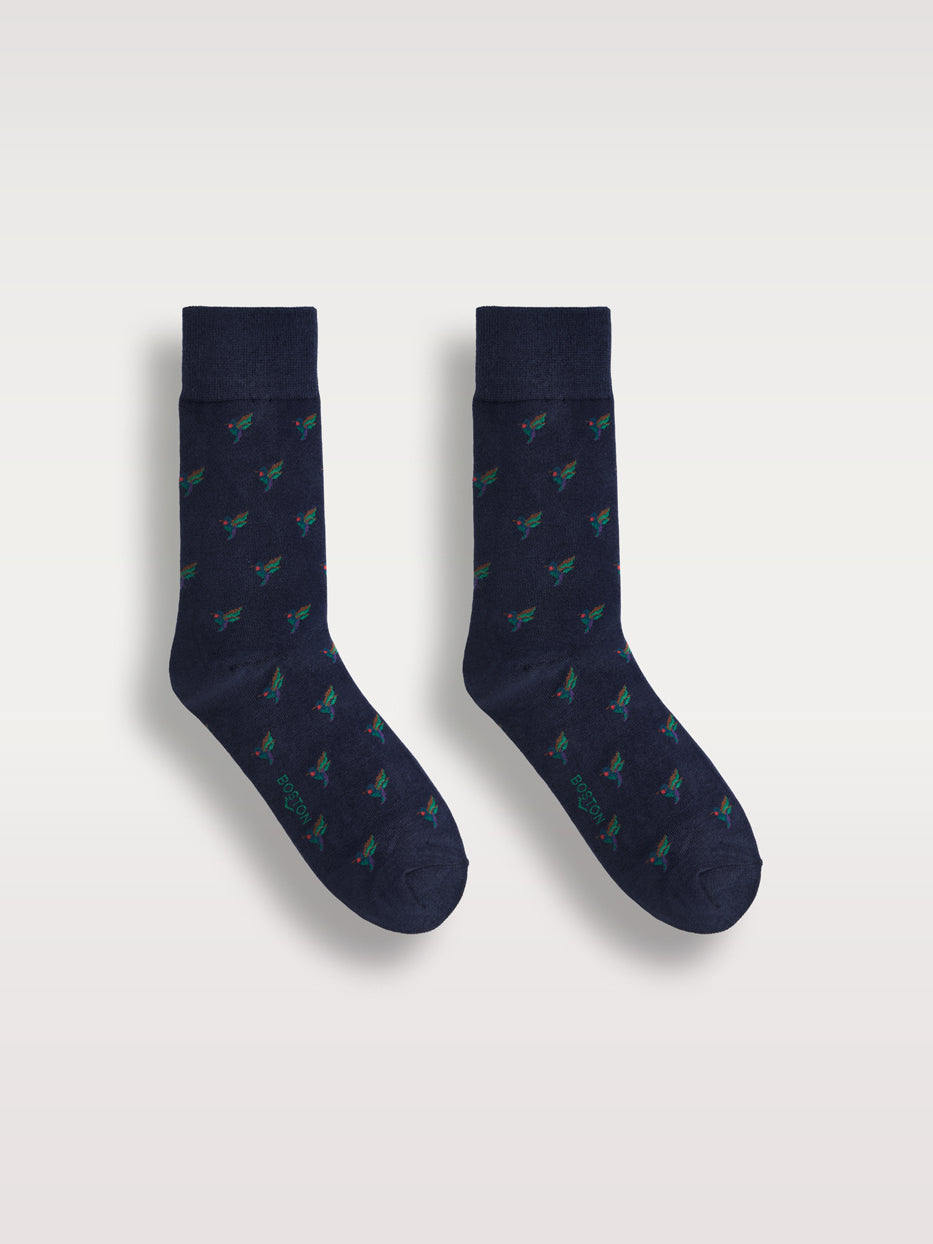 Calcetines estampados pájaros