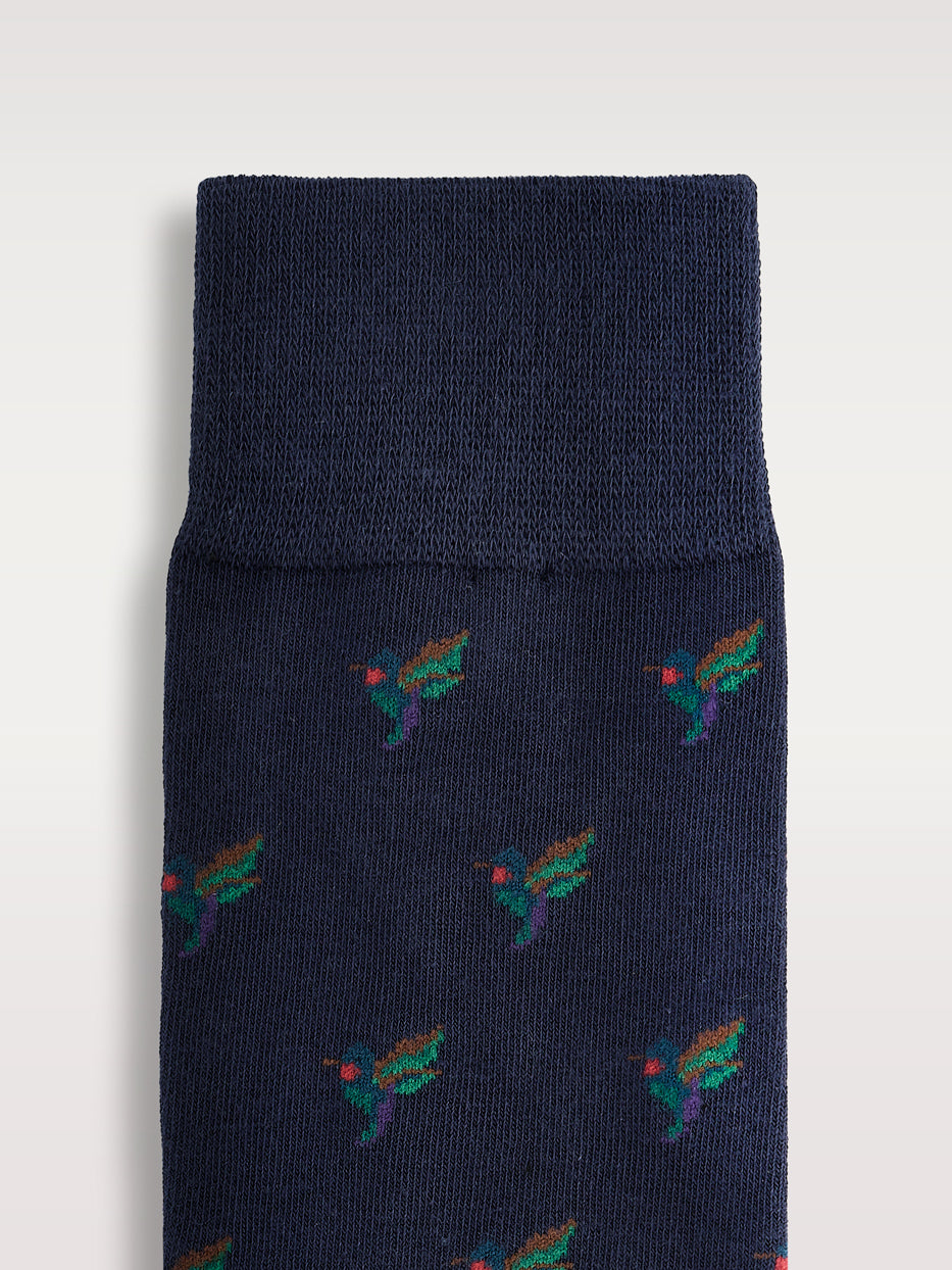 Calcetines estampados pájaros