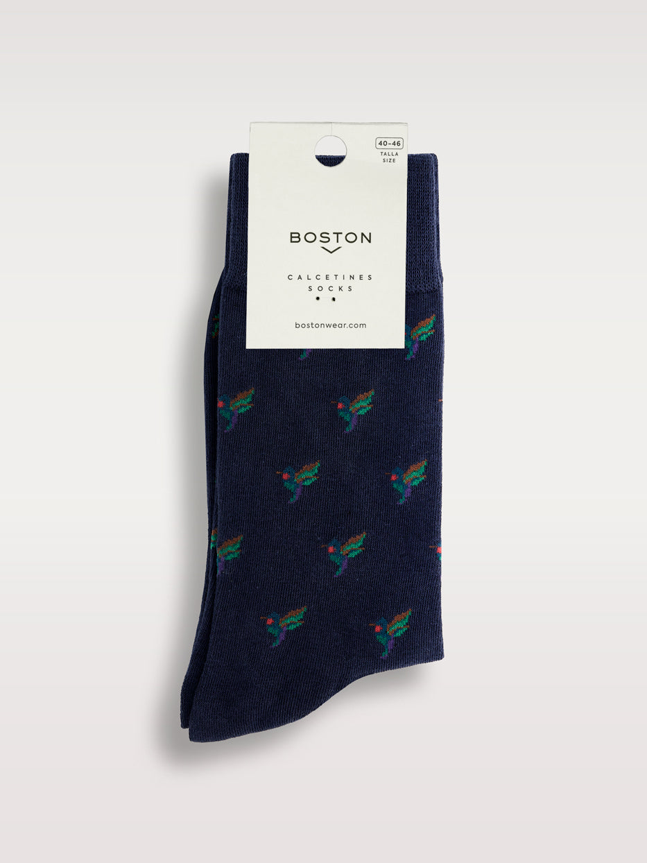 Calcetines estampados pájaros