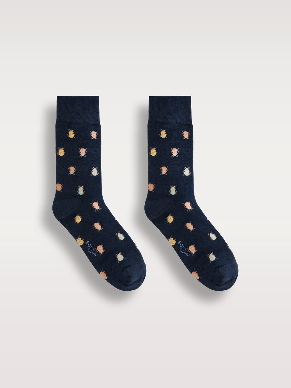 Calcetines estampados escarabajo