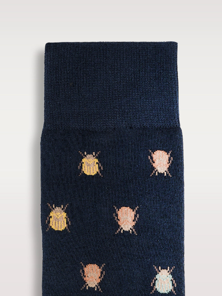 Calcetines estampados escarabajo
