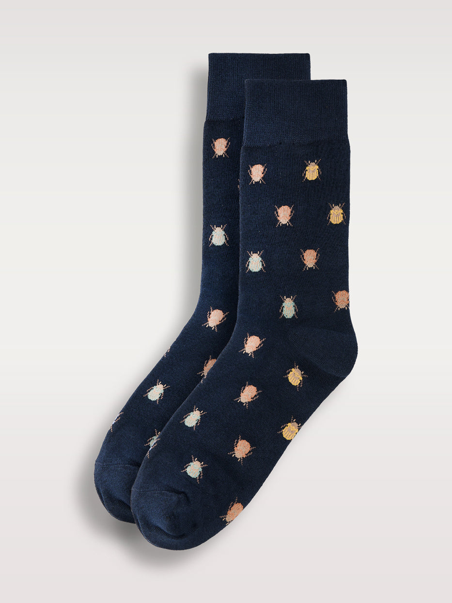 Calcetines estampados escarabajo
