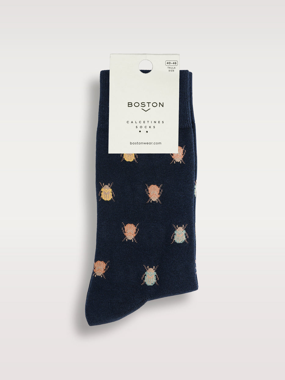 Calcetines estampados escarabajo