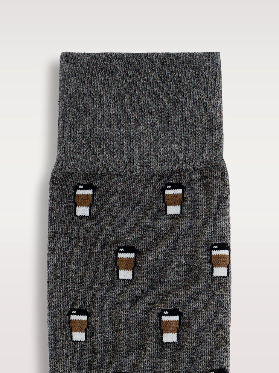 Calcetines estampados café