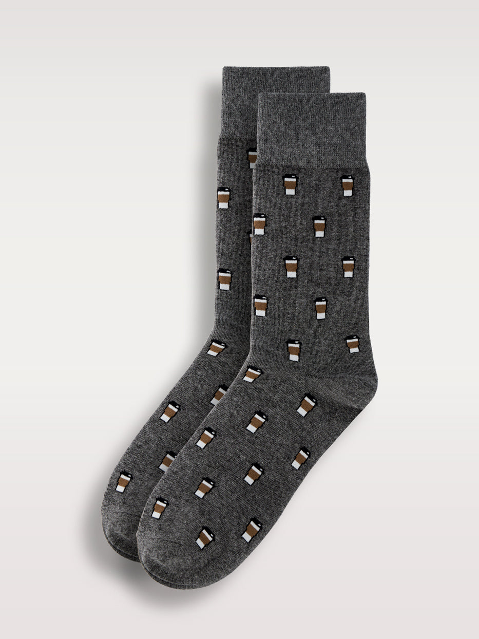 Calcetines estampados café