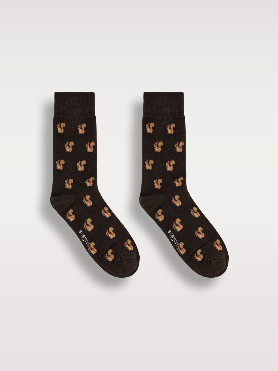 Calcetines estampados ardillas