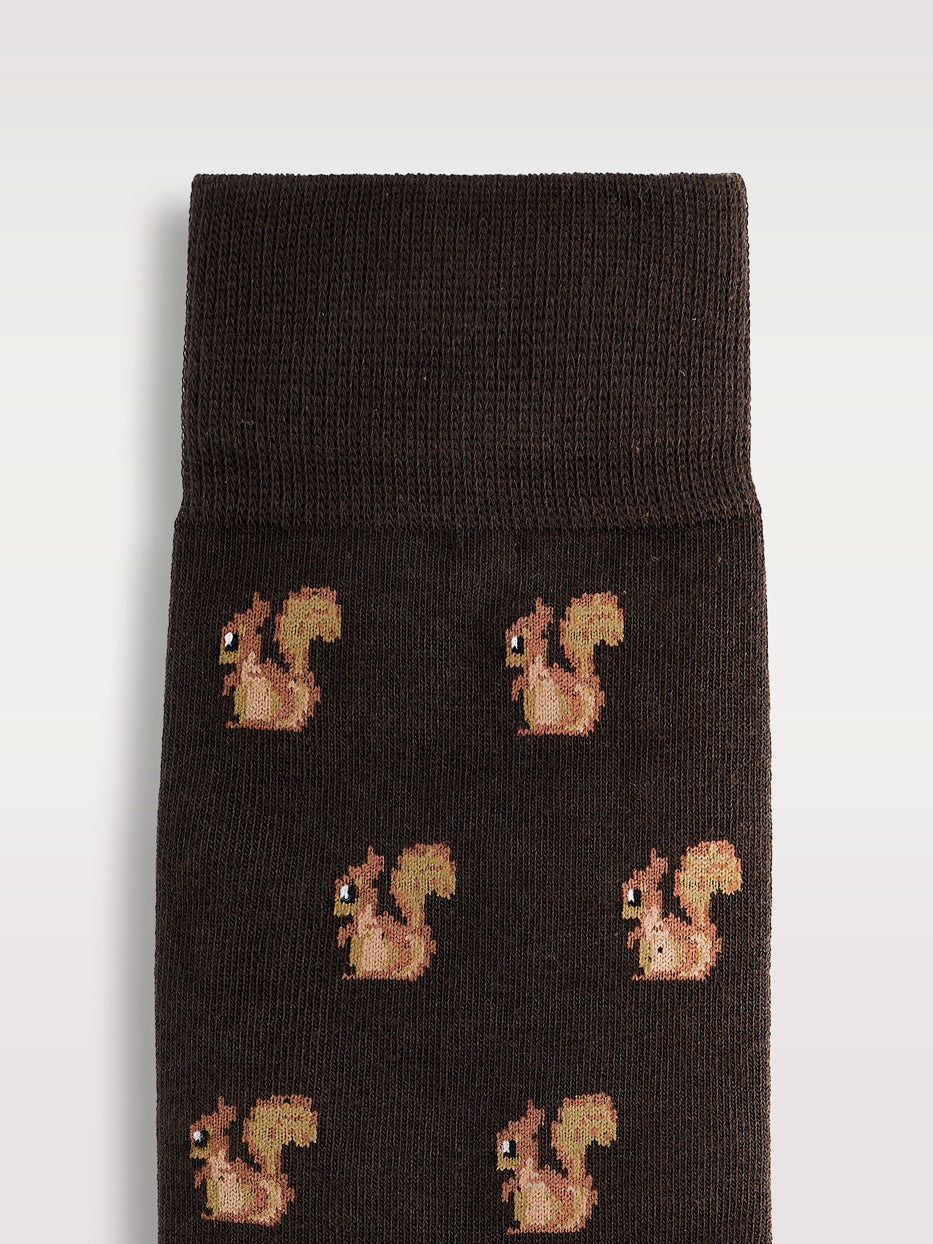 Calcetines estampados ardillas