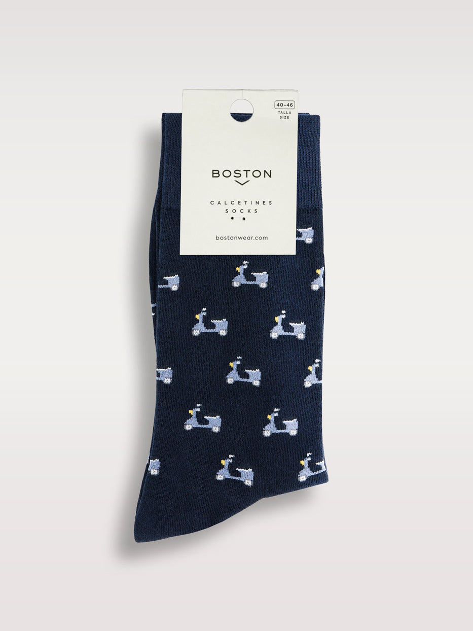 Calcetines estampados motos