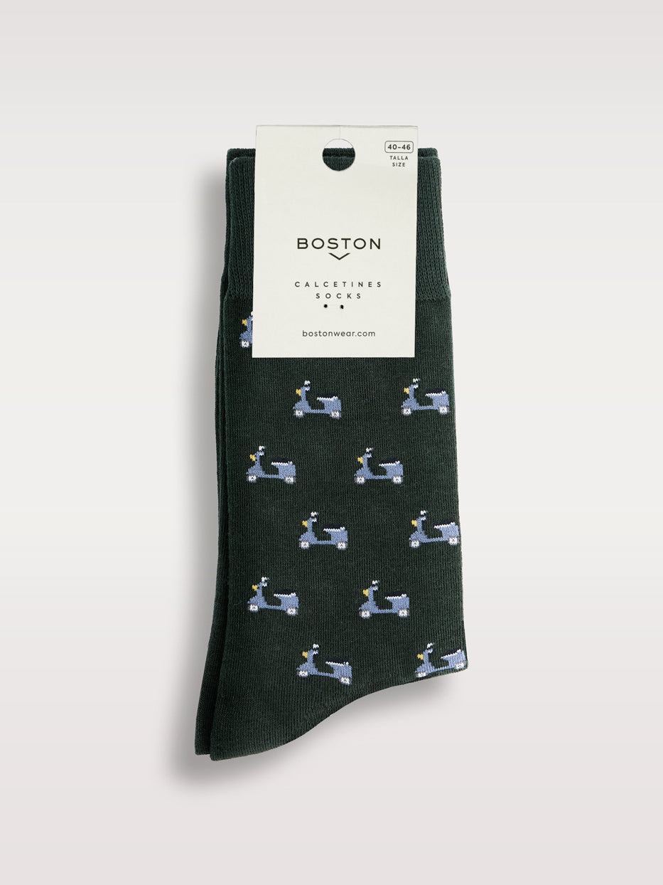 Calcetines estampados motos