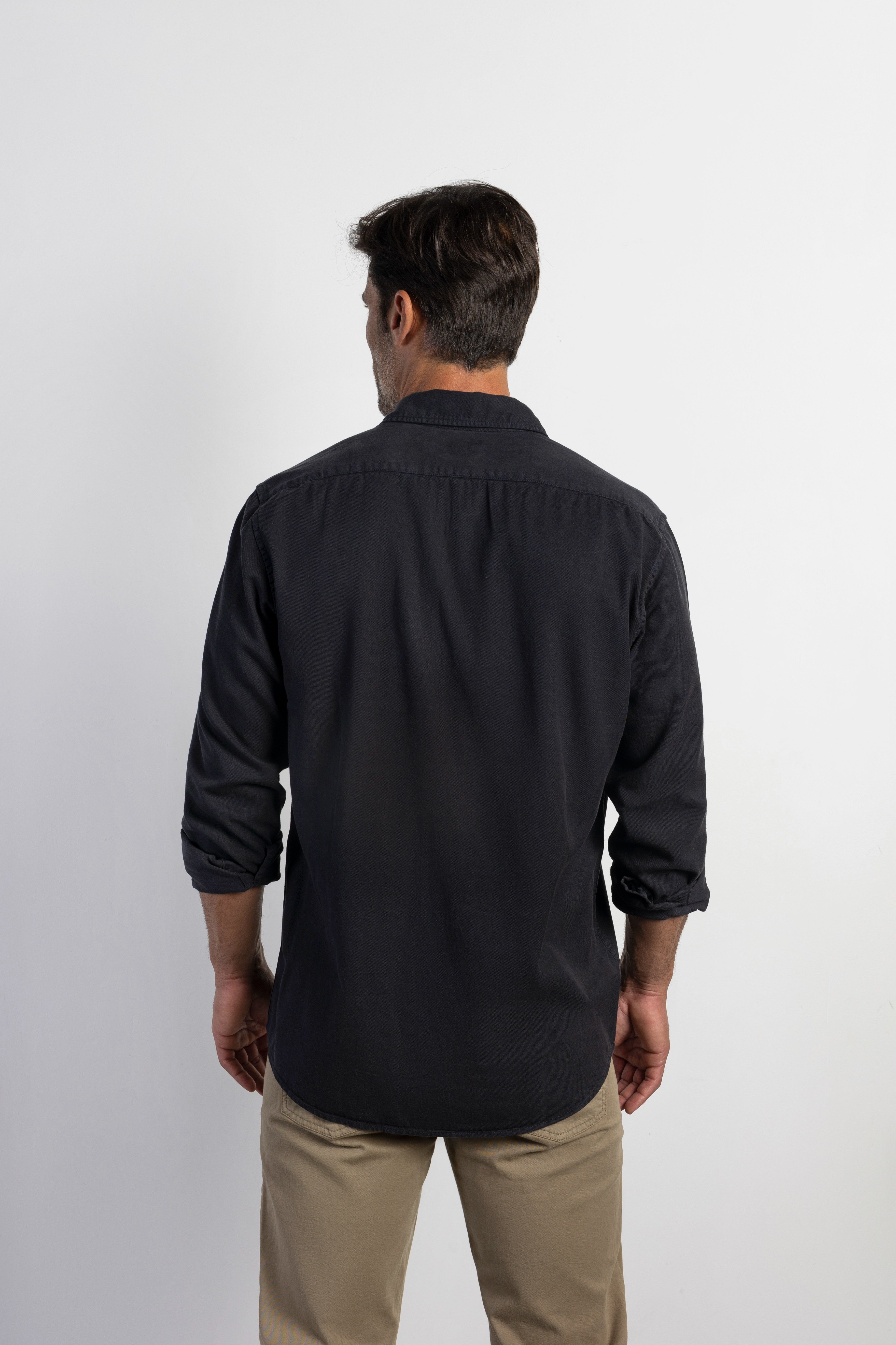 Camisa tencel regular fit