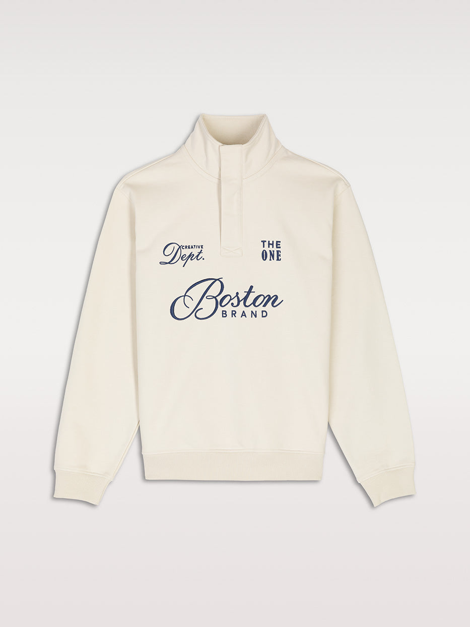 Sudadera cuello chimenea botones