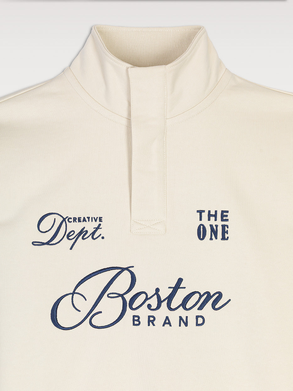 Sudadera cuello chimenea botones