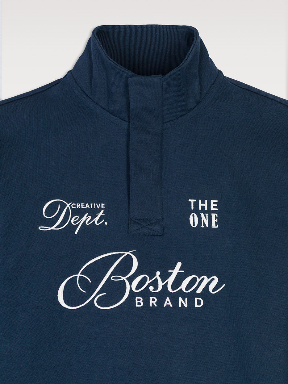 Sudadera cuello chimenea botones